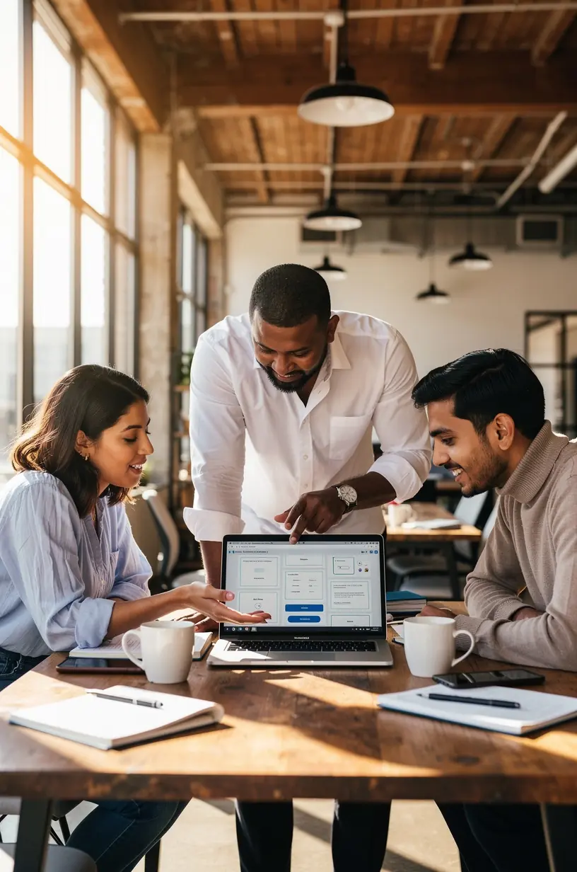 Graphic depicting statistical data on software usability improvements over time.