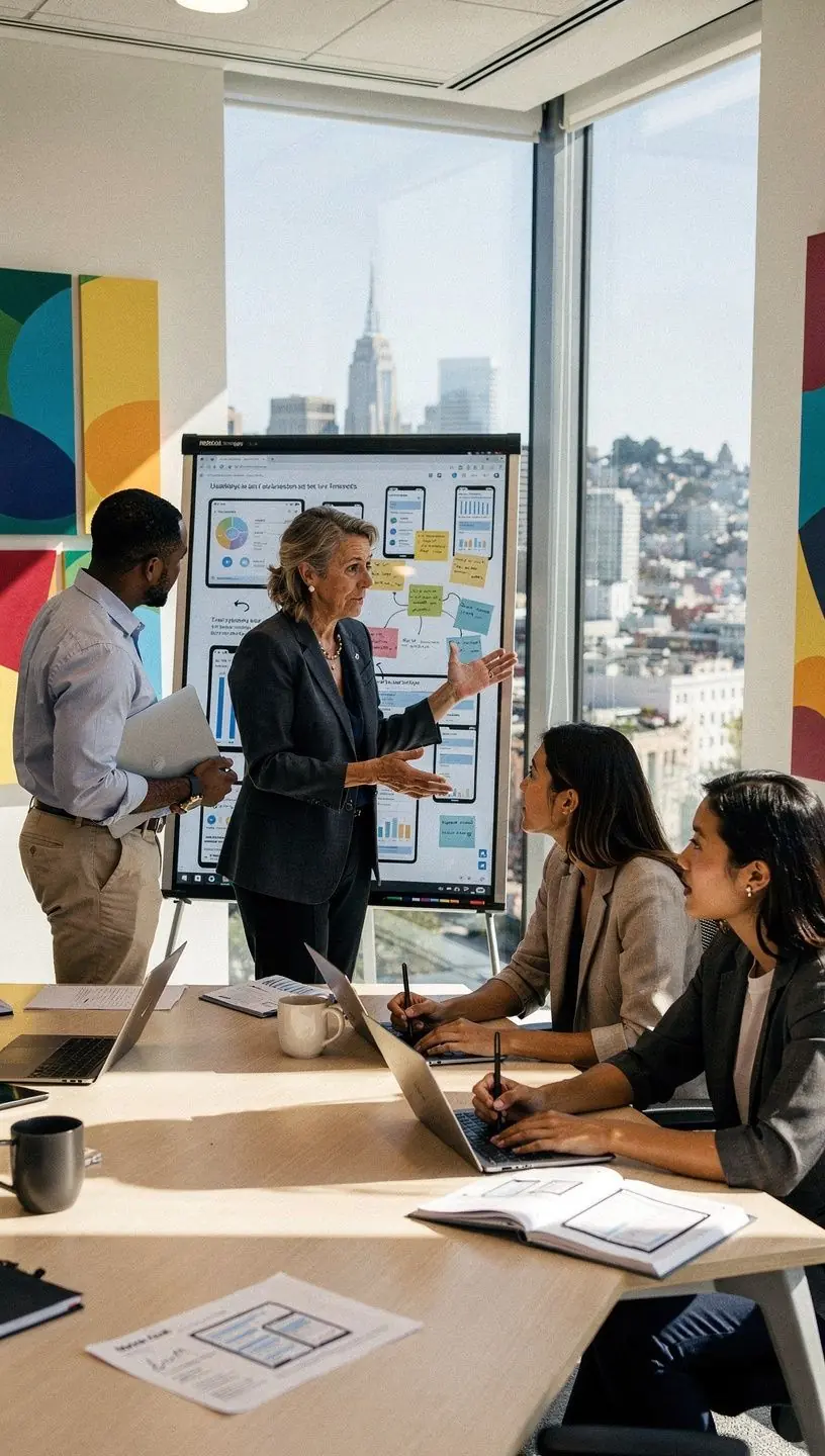 Illustration of a checklist highlighting key usability features in software design.