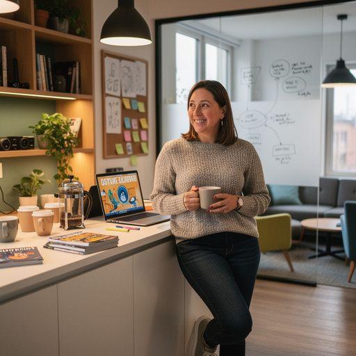 Professional reviewing usability metrics on a computer monitor in an office environment.